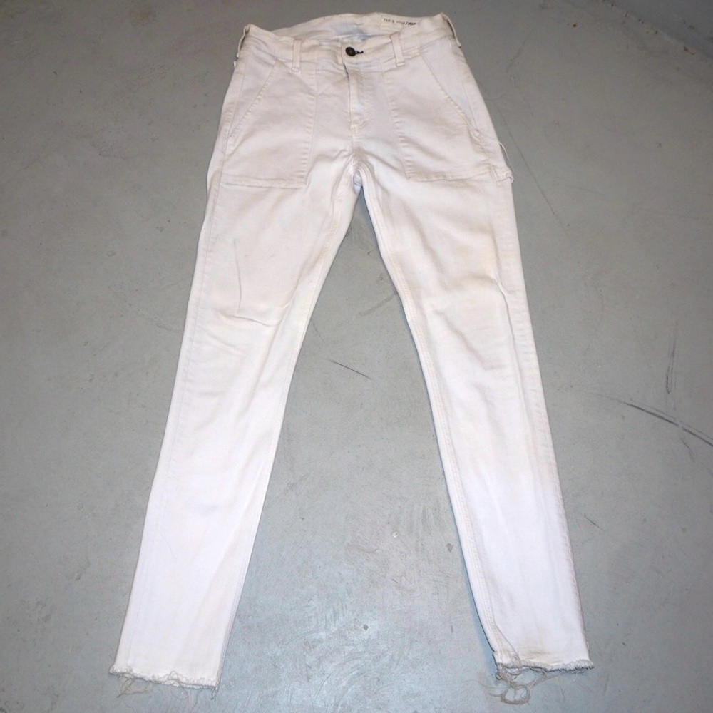 RAG & BONE JEANS - SZ 28. FRAYED ANKLE SEAM